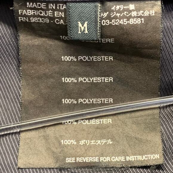 PRADA Size M Navy Nylon Epaulets Buttoned Jacket - Picture 9 of 9